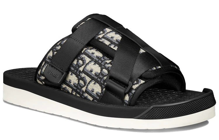 DIOR Alpha Oblique Slippers Black