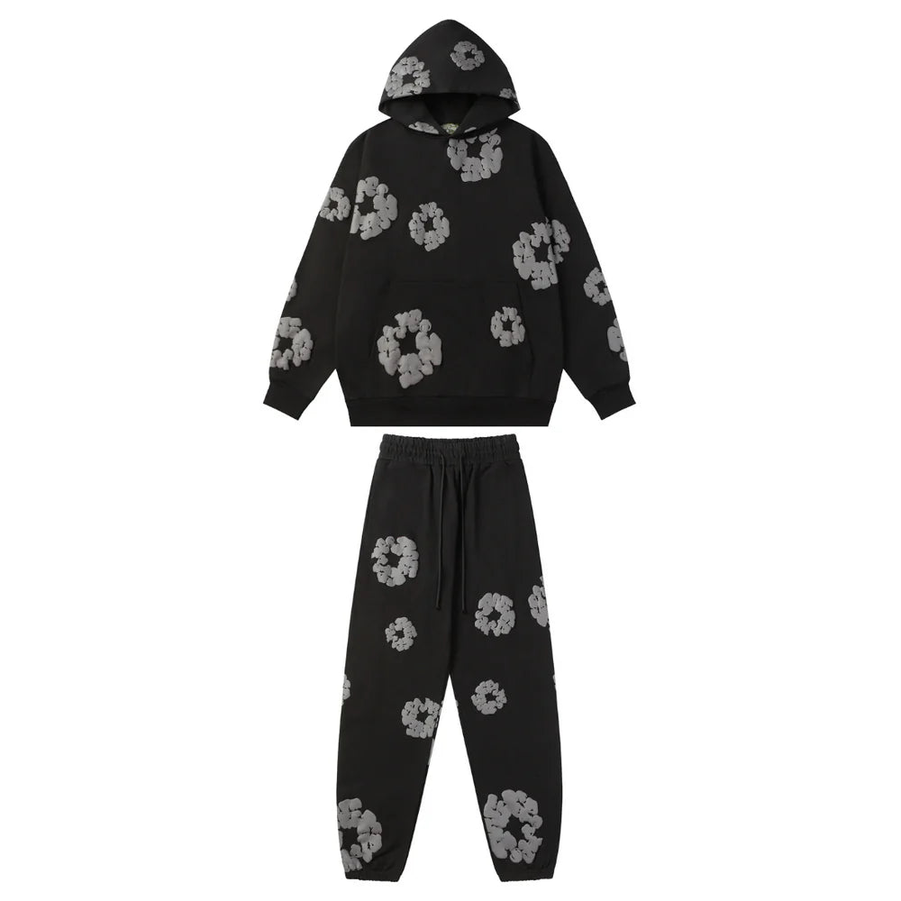 DENIM TRS BLACK GREY TRACKSUIT