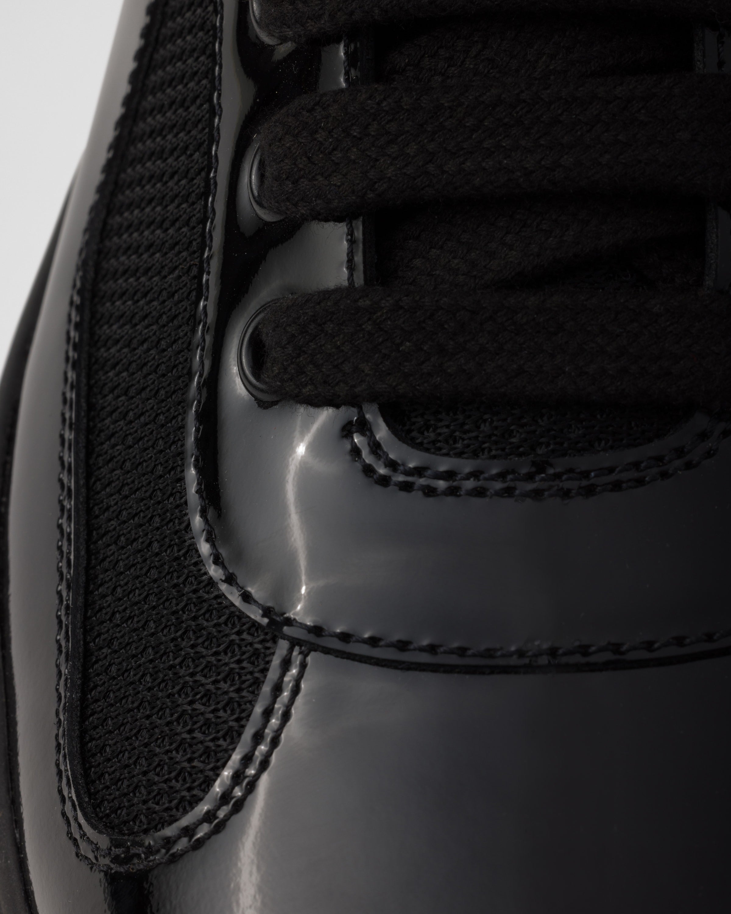 Patent leather and technical fabric Prada America's Cup sneakers (Black)
