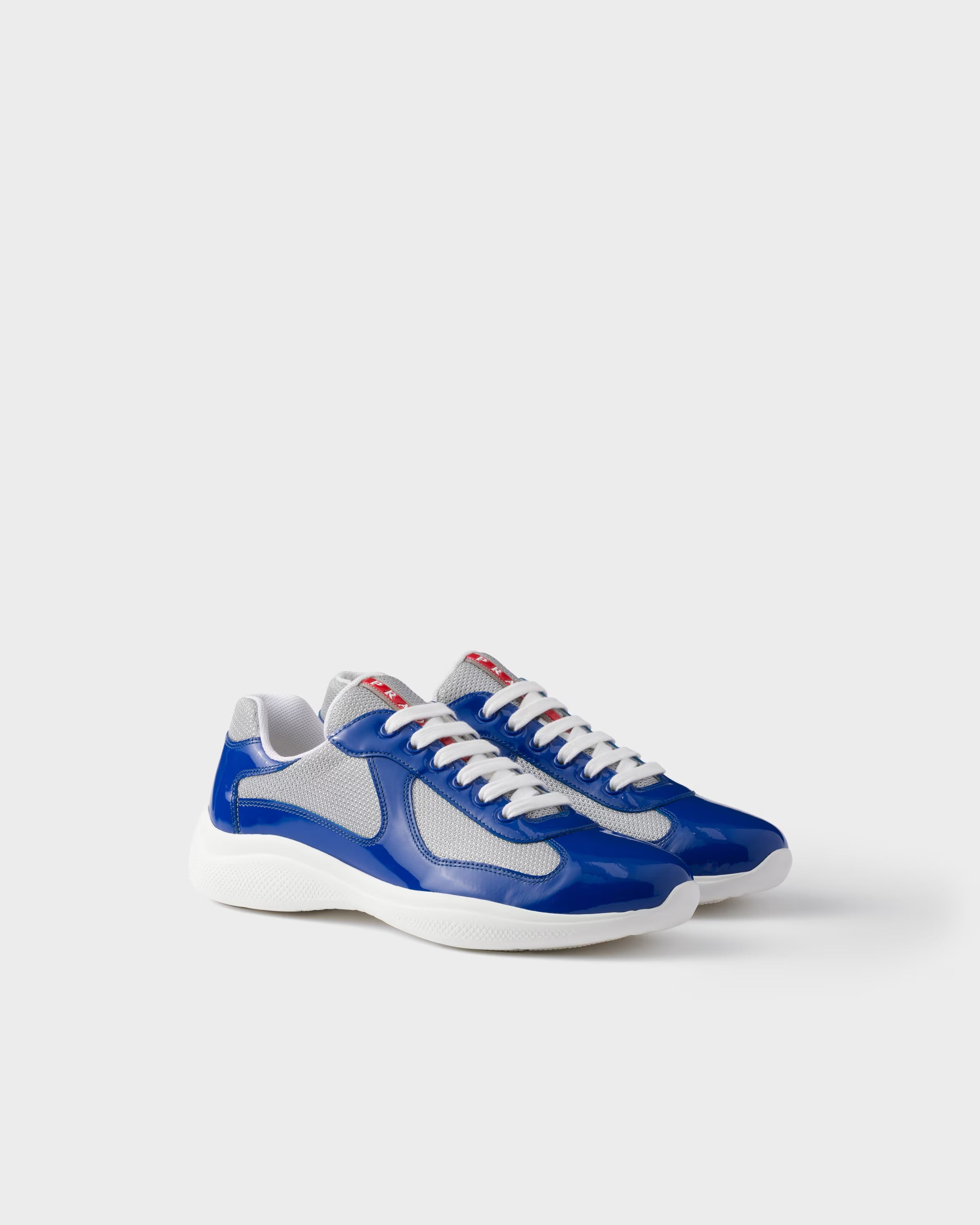 Patent leather and technical fabric Prada America's Cup sneakers (SunnyYellow/Silver)