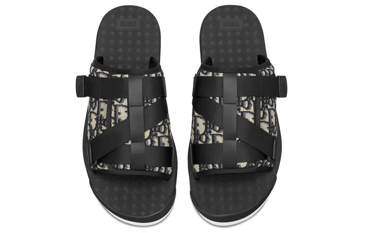 DIOR Alpha Oblique Slippers Black