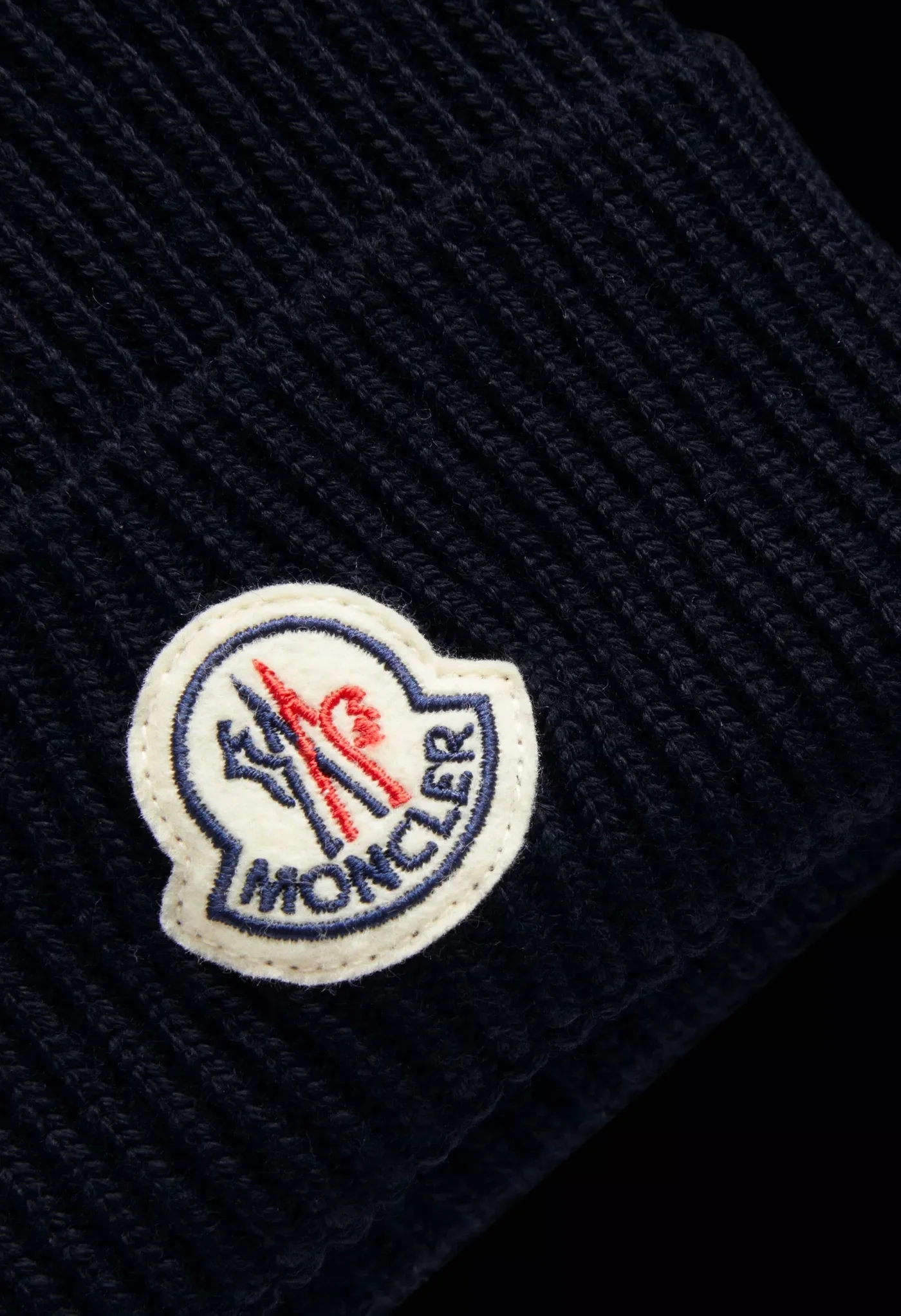 MONCLER WOOL BEANIE NAVY BLUE