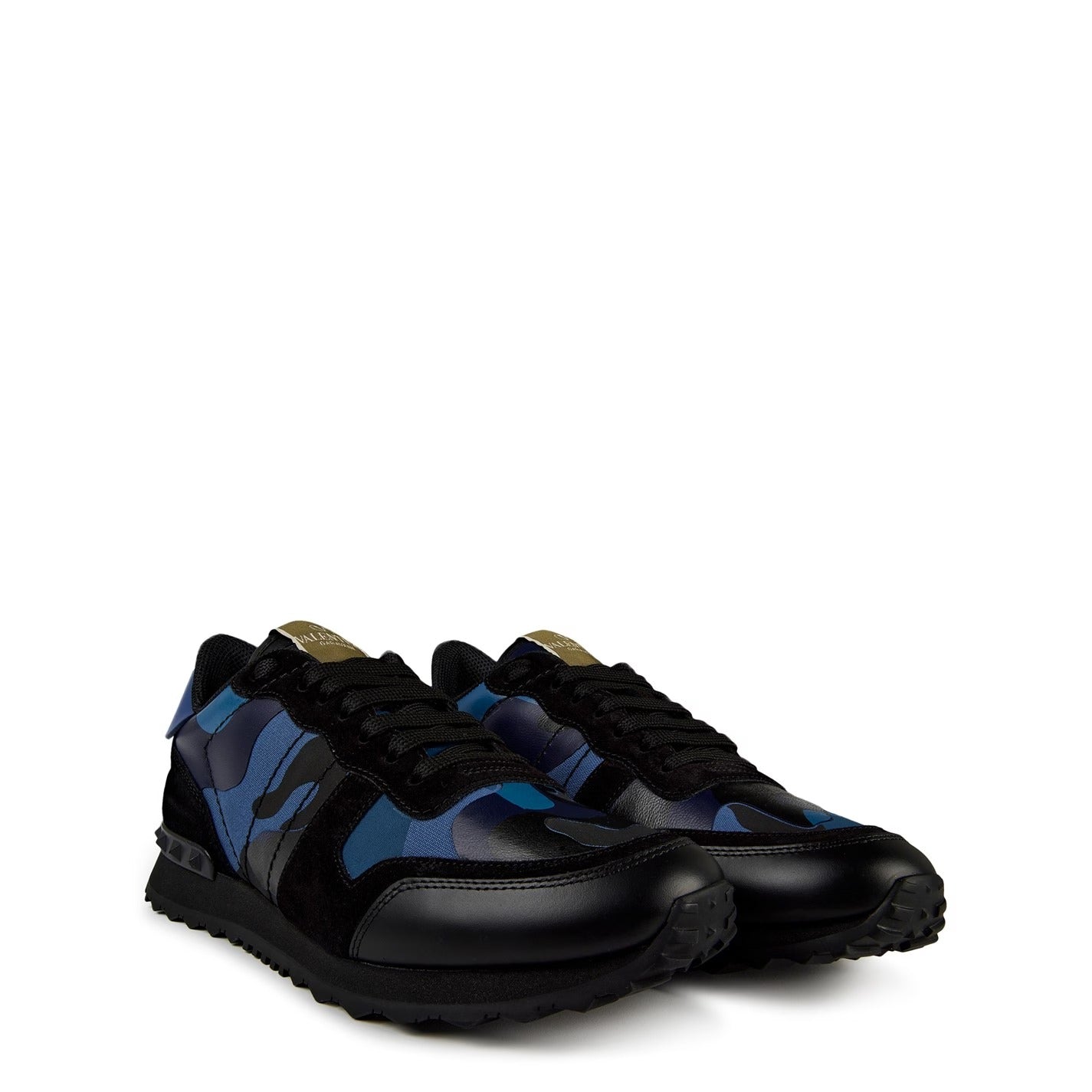 VALENTINO GARAVANI Rockstud Camouflage Sneaker (Bluette/Black)