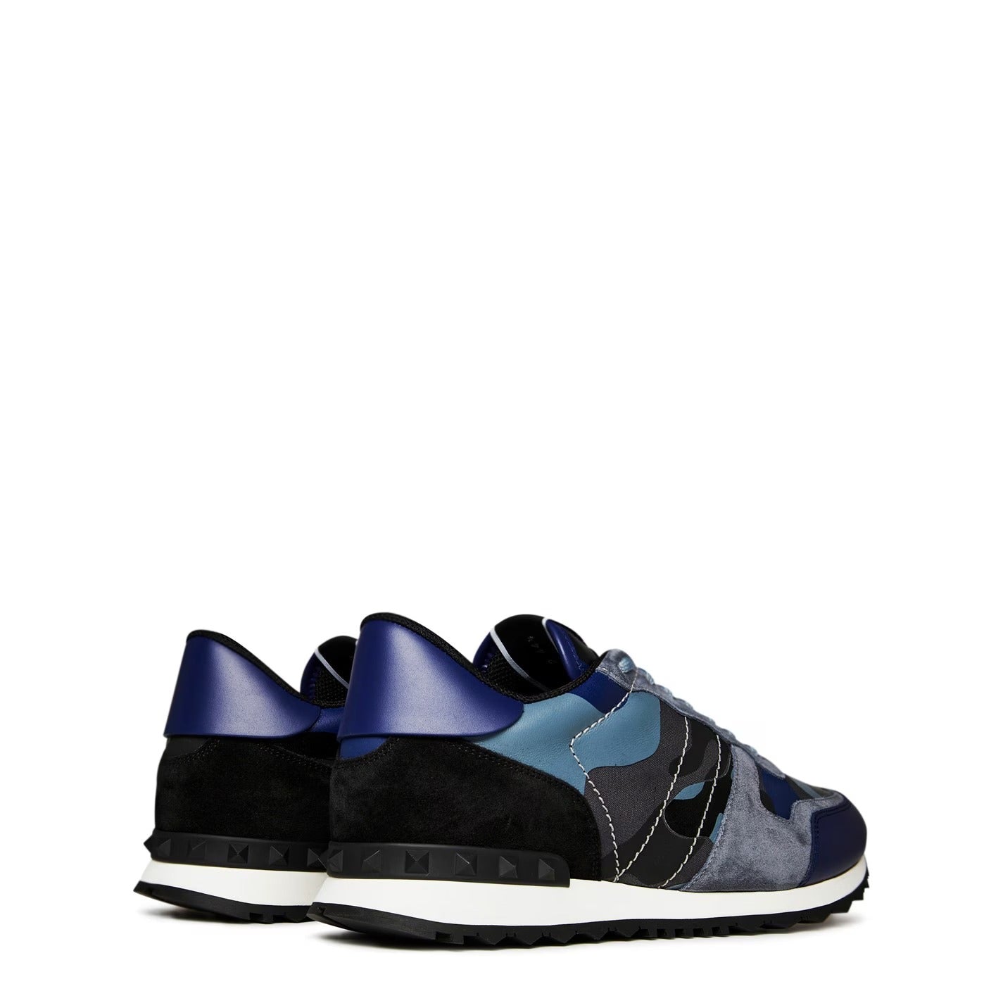 VALENTINO GARAVANI Rockstud Camouflage Sneaker (Deep Grey)