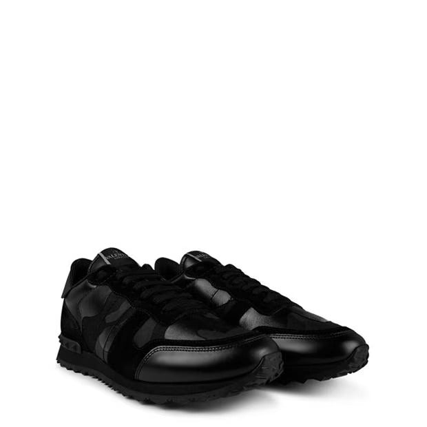 VALENTINO GARAVANI Rockstud Camouflage Sneaker (Black)