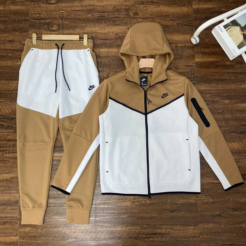 Nike Tech Fleece Khaki Hoodie & Joggers