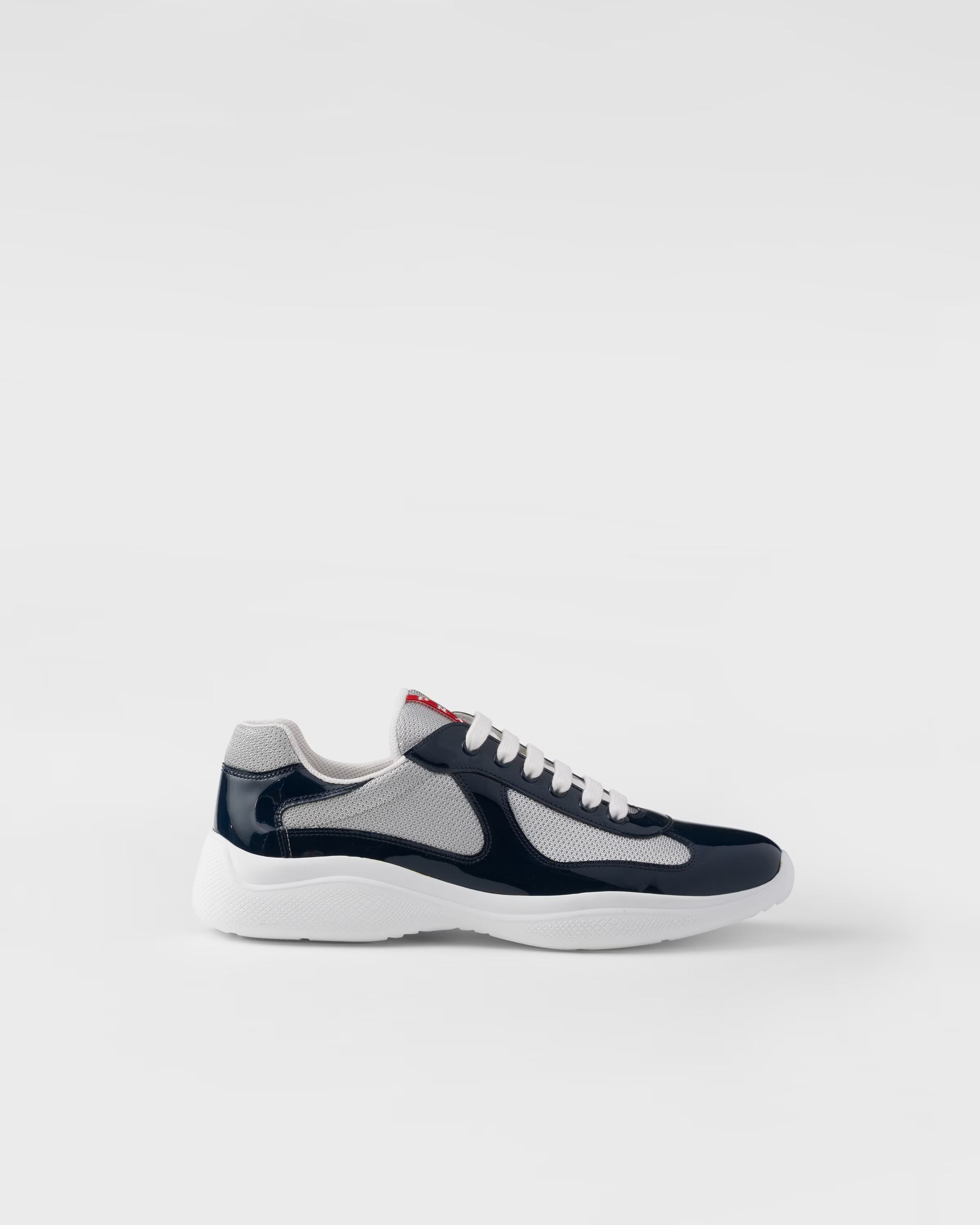 Patent leather and technical fabric Prada America's Cup sneakers