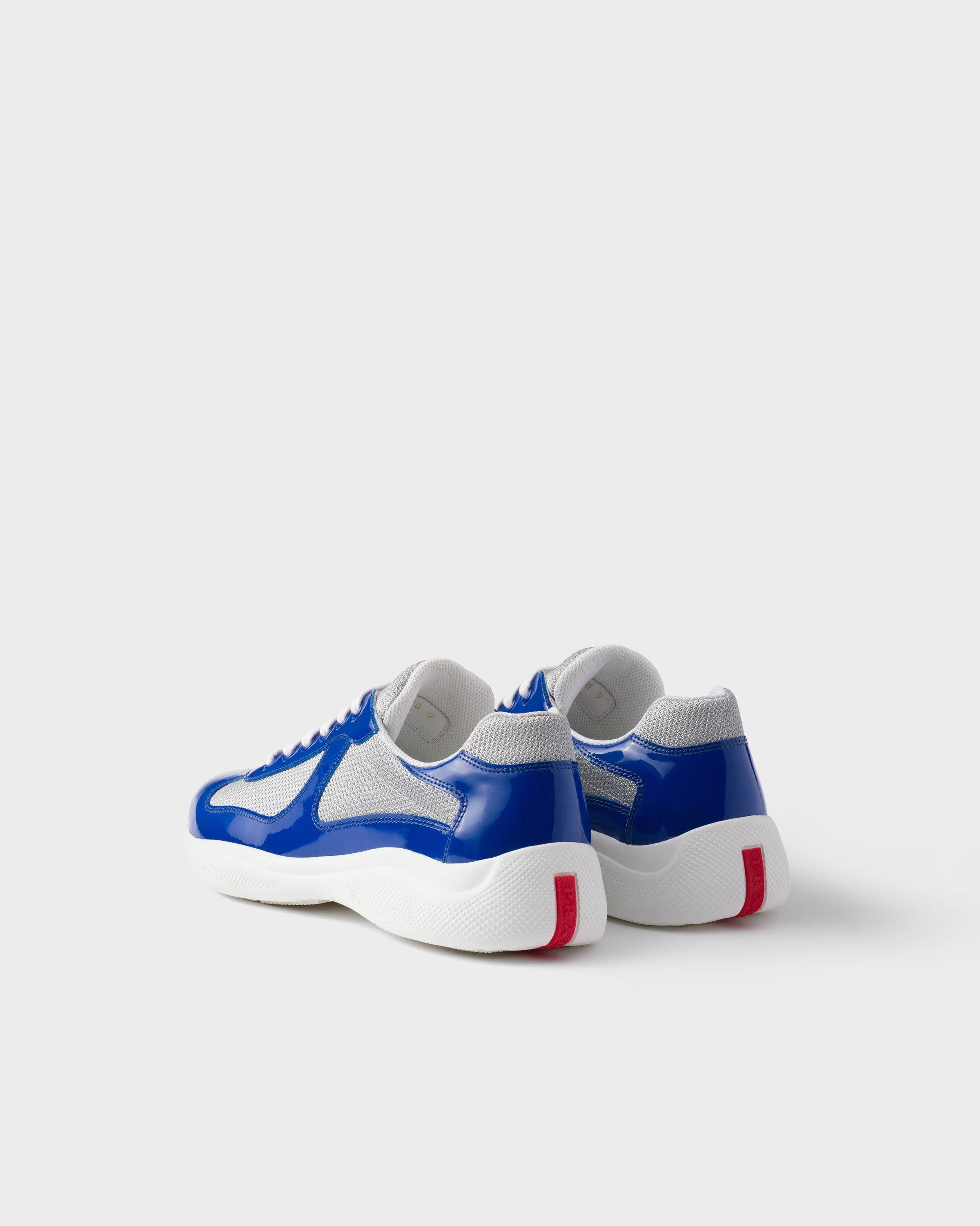 Patent leather and technical fabric Prada America's Cup sneakers (SunnyYellow/Silver)