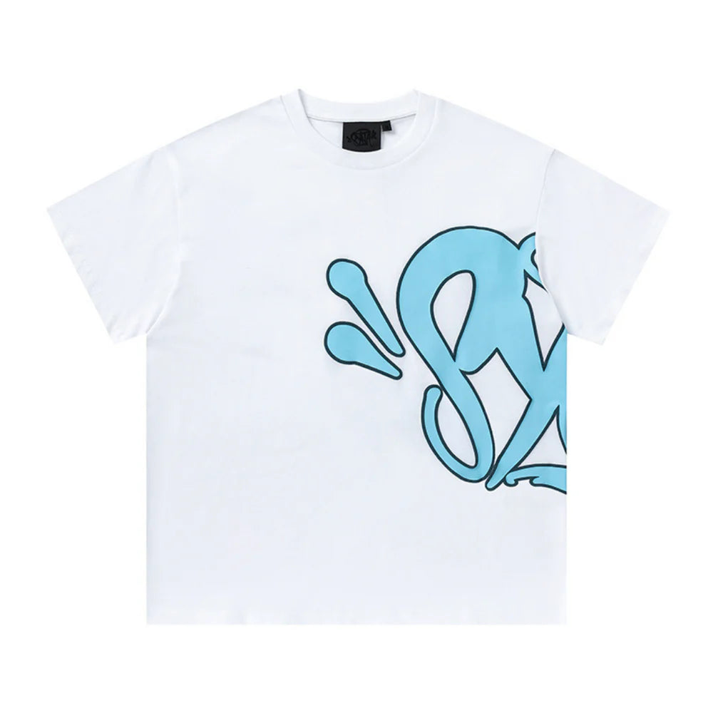 SYNA WORLDD WHITE AND BLUE SHORT SET