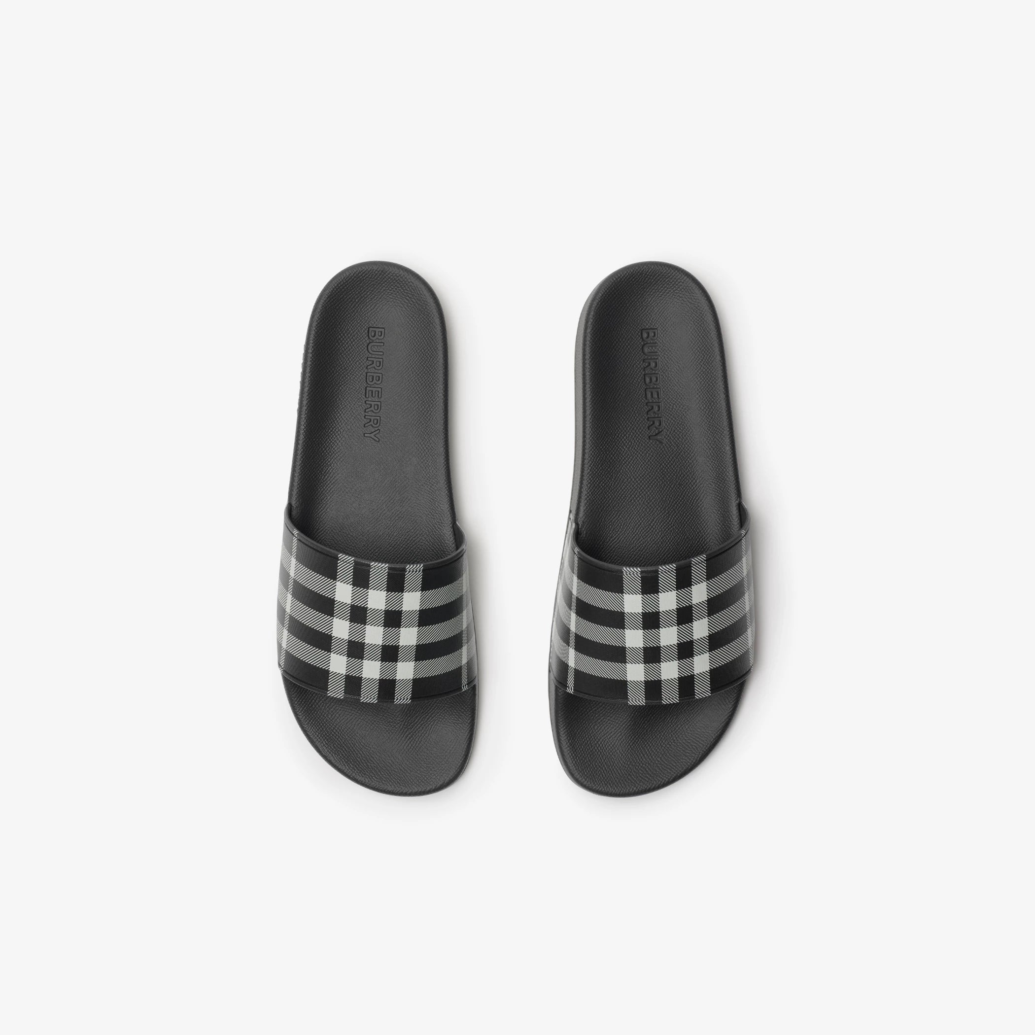 Burberry Check Slides (black)