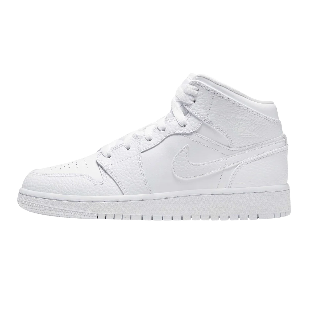 Air Jordan 1 Mid GS 'Triple White'