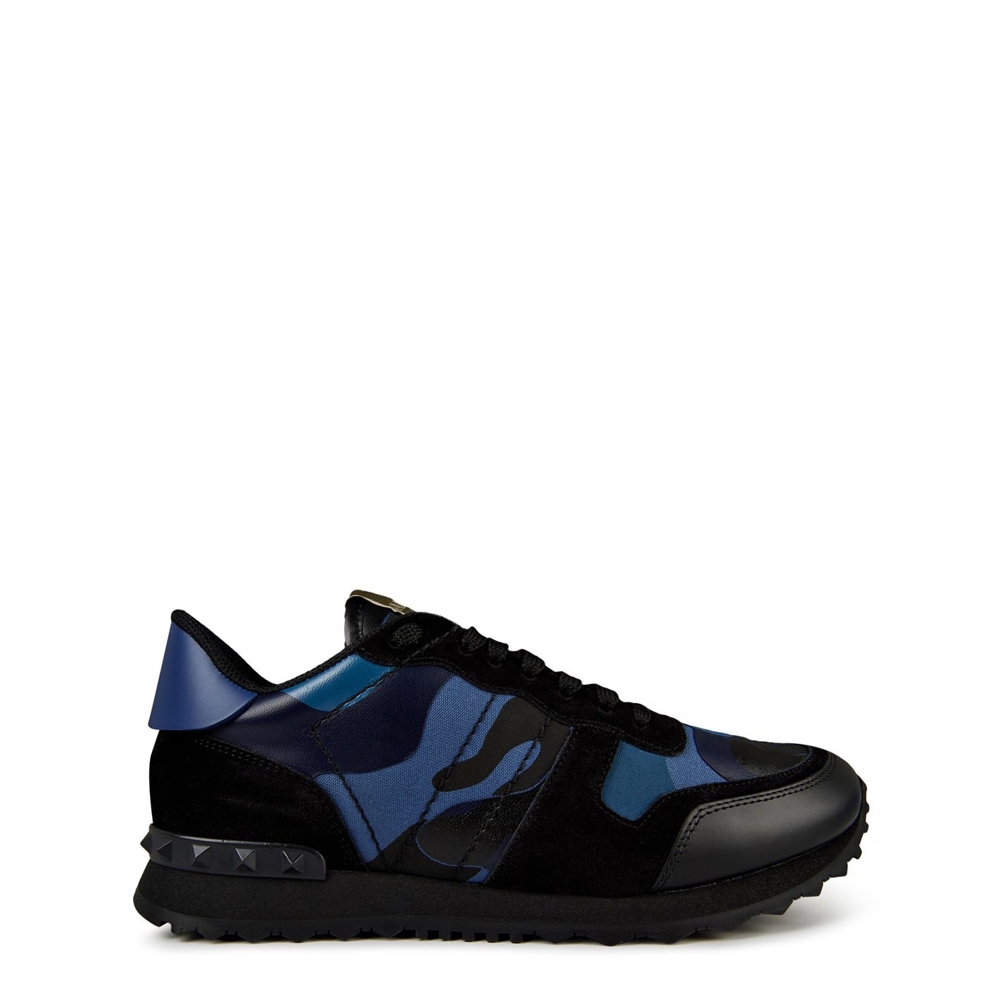 VALENTINO GARAVANI Rockstud Camouflage Sneaker (Bluette/Black)