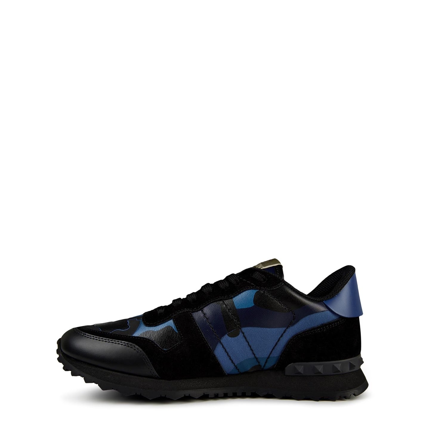 VALENTINO GARAVANI Rockstud Camouflage Sneaker (Bluette/Black)