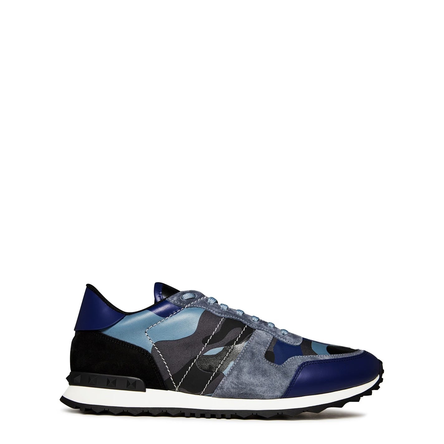 VALENTINO GARAVANI Rockstud Camouflage Sneaker (Deep Grey)