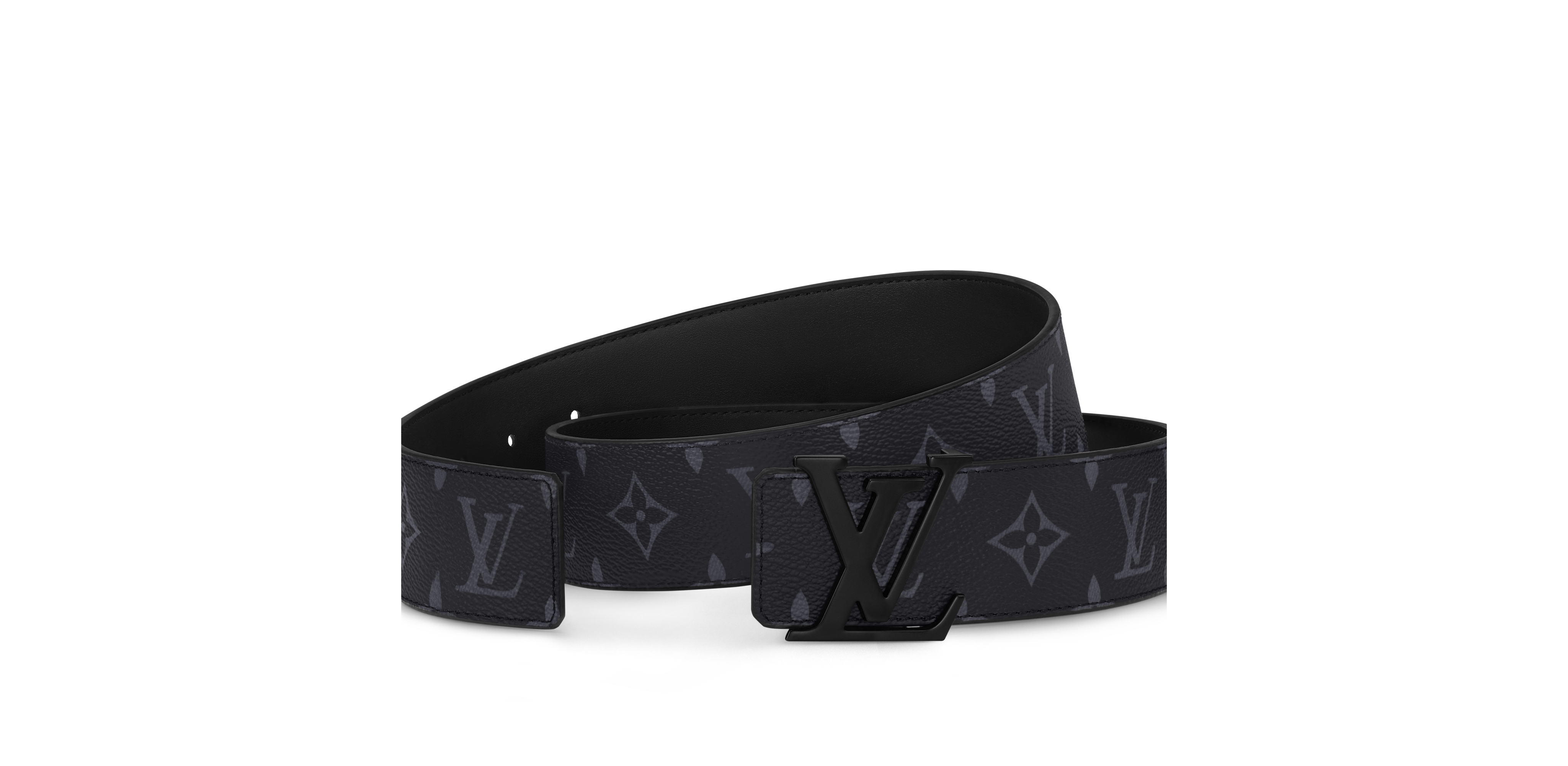 LV Initials Matte Black Belt