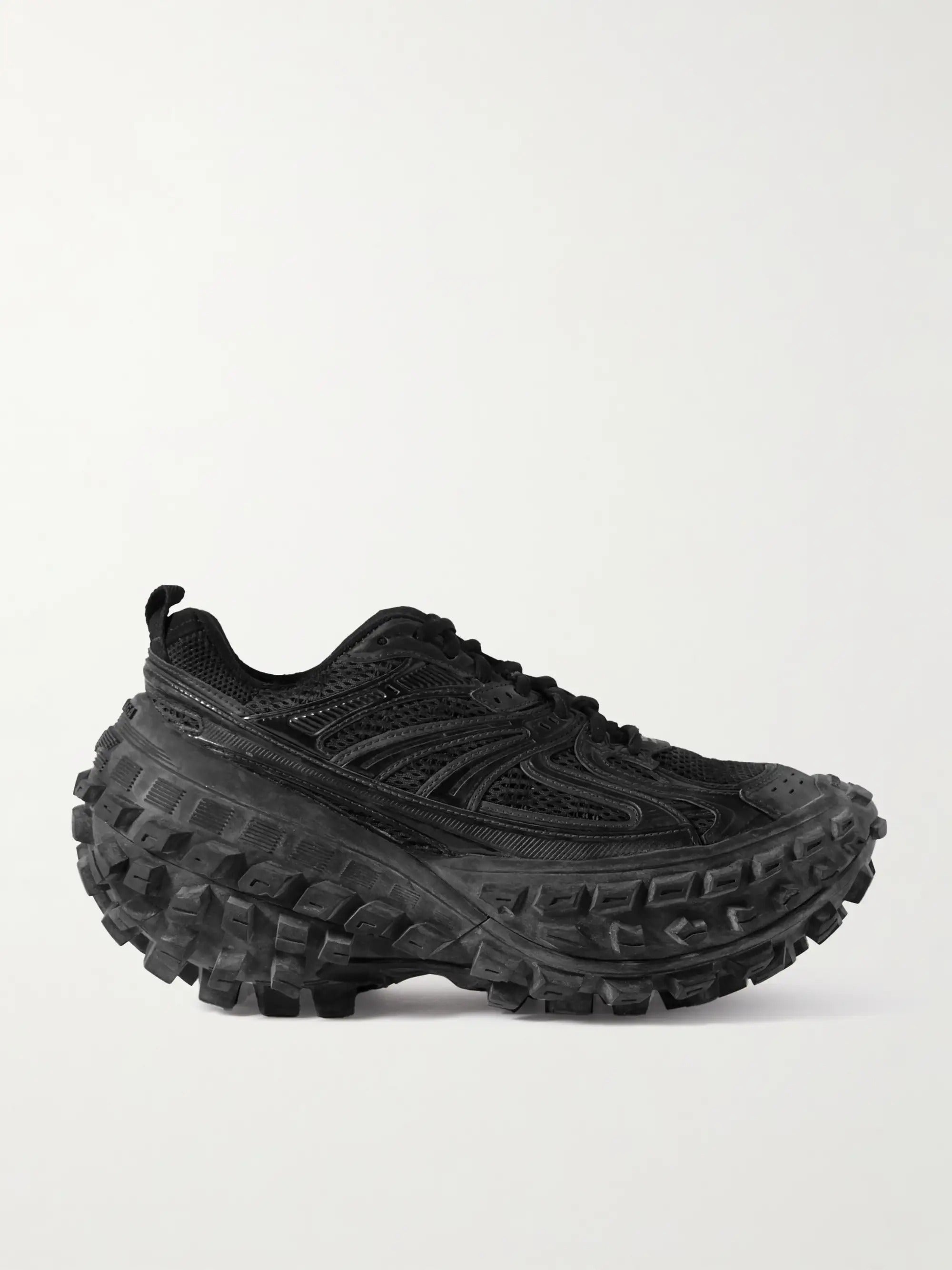 BALENCIAGA Bouncer mesh and rubber platform sneakers